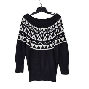 Express Women's Off-The-Shoulder Fair Isle Sweater - S